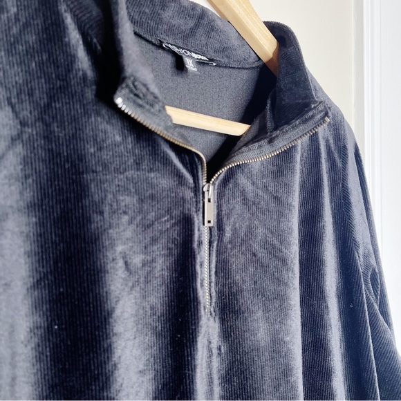 Fashion Nova Cropped Half Zip Ribbed Pullover - Picture 4 of 6